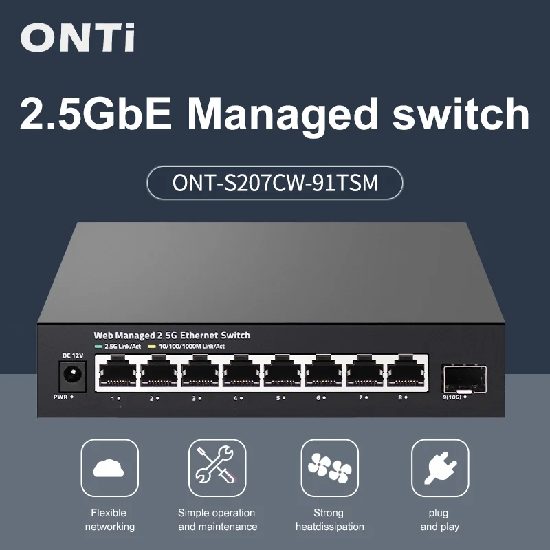 ONTi 2.5GbE マネージドスイッチ、8ポート、2.5 - Sfp+ 10G Managed Switch 8 Port のレビューと価格