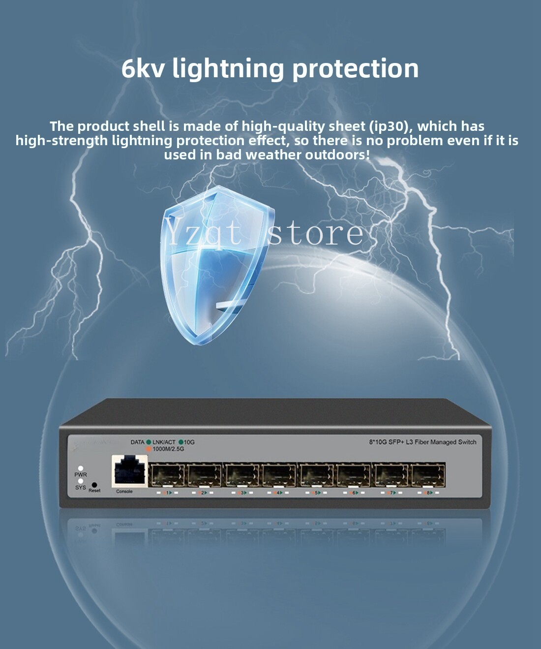 8ポート10ギガビットイーサネットスイッチ、NASサーバー、 - Sfp+ 10G Managed Switch 8 Port のレビューと価格